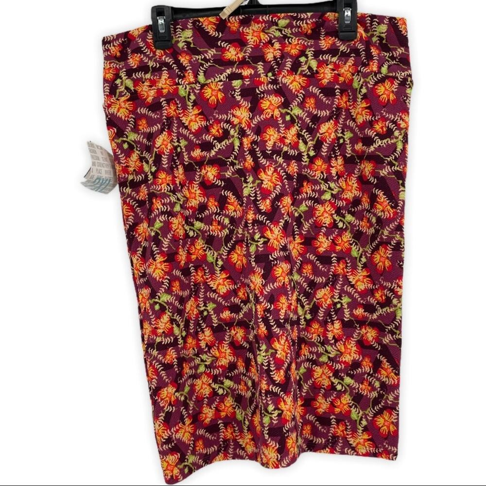 Lularoe Cassie Pencil Skirt Knee Length Orange 2X NEW